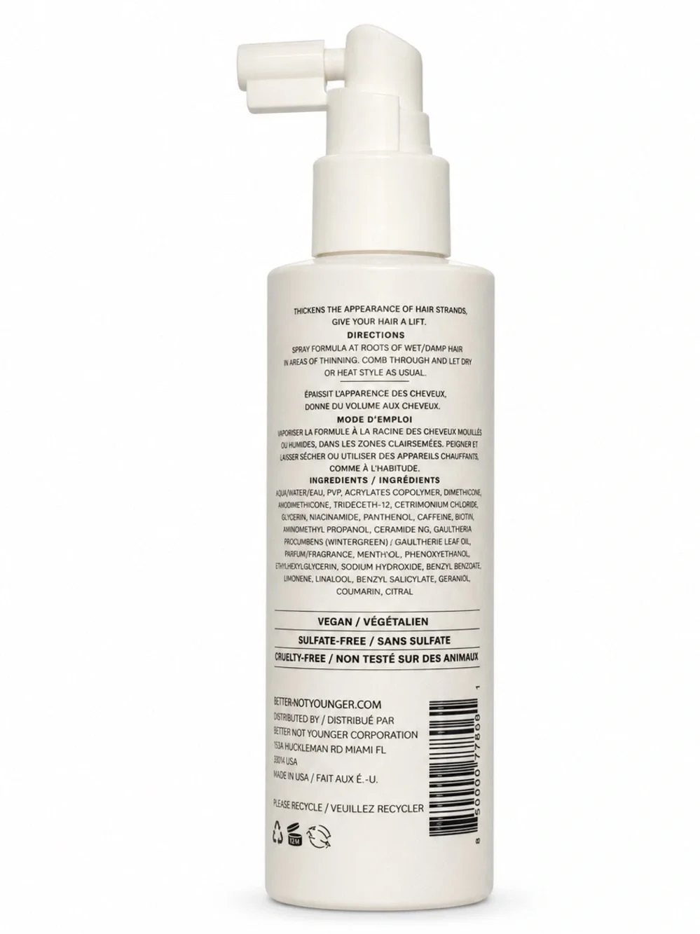Better Not Younger Lift Me Up Hair Thickener Spray 6oz BRAND NEW